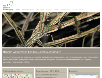 Website der GartenBaumschulen